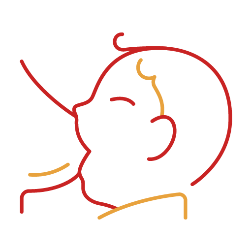 An image icon of baby breastfeeding